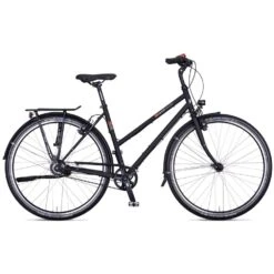 Vsf Fahrradmanufaktur T-300 Alfine - Vélo De Ville Femme Avec Entraînement Par Courroie - 2023 - Ebony Matt