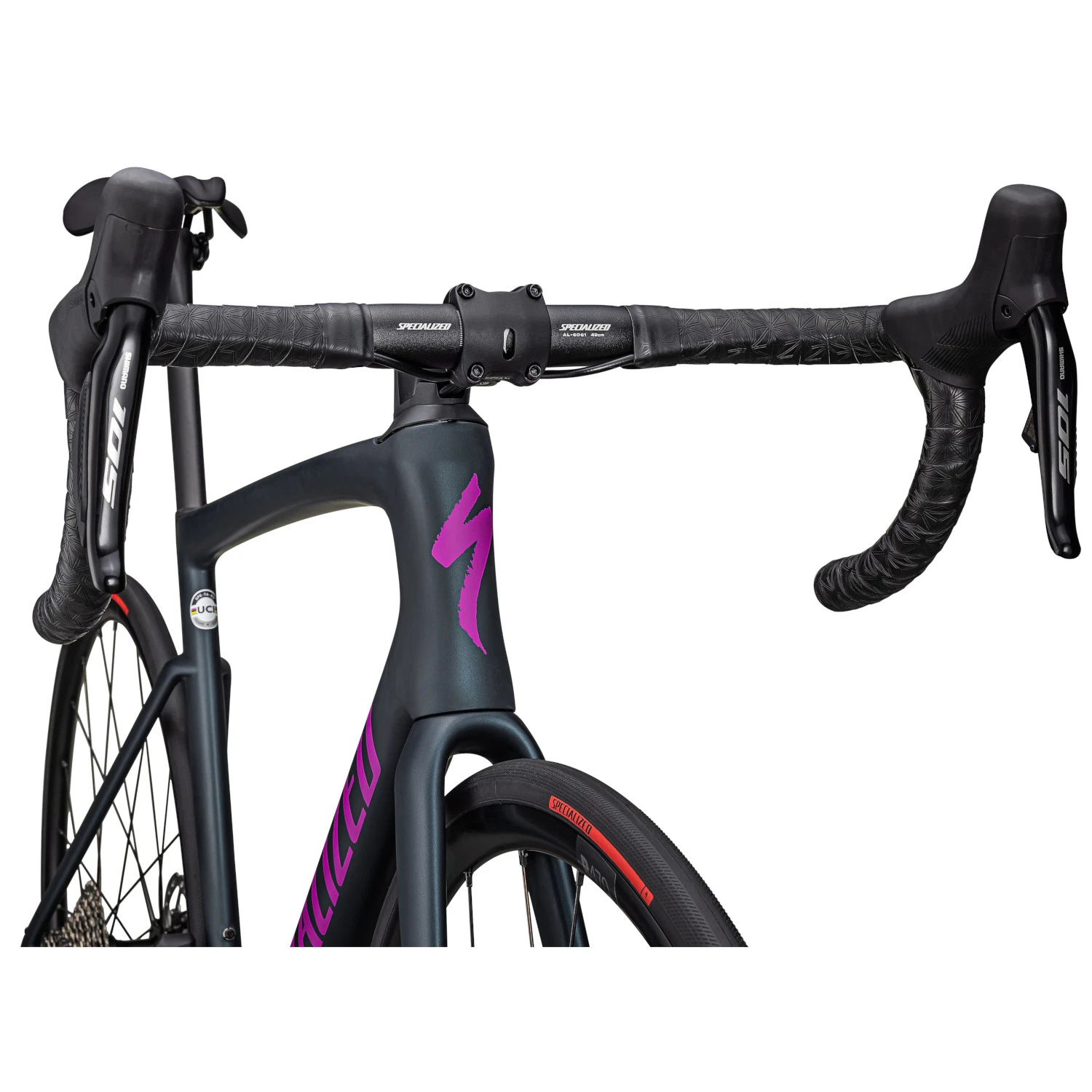 Specialized Vélo Route Carbone - TARMAC SL7 COMP - 2023 - Satin Metallic Deep Lake / Purple Orchid 7 Specialized Vélo Route Carbone - TARMAC SL7 COMP - 2023 - Satin Metallic Deep Lake / Purple Orchid – Image 5