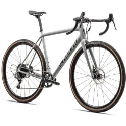 Specialized CRUX COMP - Vélo Gravel Carbone - 2023 - Gloss Dove Grey / Metallic Navy -Velo Lemonde Boutique 91423 52 crux comp dovgry metdknvy 4 1456848
