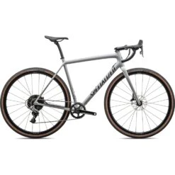 Specialized CRUX COMP - Vélo Gravel Carbone - 2023 - Gloss Dove Grey / Metallic Navy