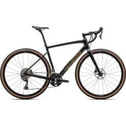 Specialized Vélo Gravel Carbone - DIVERGE COMP - 2023 - Gloss Obsidian / Harvest Gold Metallic