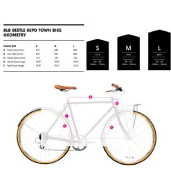 BLB BEETLE - Vélo De Ville Pour Homme - 2022 - Noir -Velo Lemonde Boutique cbb84mb005 0037538 blb beetle 8spd town bike black 07 1276501