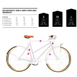 BLB BUTTERFLY - Vélo De Ville Pour Femme - 2022 - Dusty Pink -Velo Lemonde Boutique cbb88lp019 0037696 blb butterfly 8spd town bike dusty pink 05 1276483
