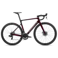Orbea Orca M11eLTD PWR - Red ETap AXS Vélo Route - 2022 - Red Wine - Raw Carbon