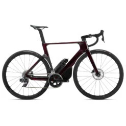 Orbea Orca Aero M31eLTD PWR - Rival ETap AXS Vélo Route - 2022 - Red Wine (gloss) - Raw Carbon (matte)