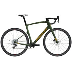 Ridley KANZO FAST - EKAR - Vélo Gravier Carbone - 2023 - Army Green Metallic / Crocodile Green / Honey Gold Metallic
