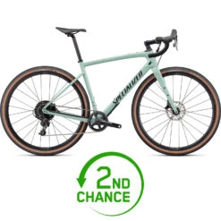 Specialized DIVERGE SPORT - Apex - Vélo Gravel Carbone - 2022 - Gloss White Sage / Oak / Black / Chrome - Second Choix